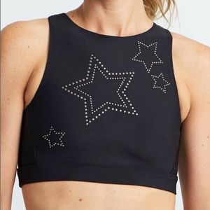 SoulCycle Black Star Crop Top Sports Bra